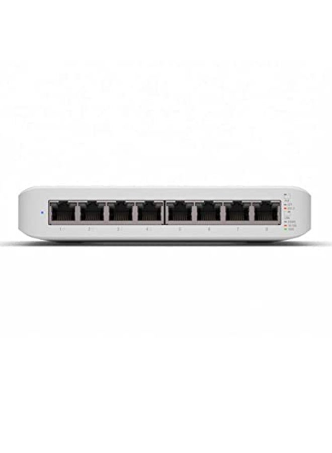 UniFi Switch Lite 8 PoE | 8-Port Gigabit Switch with 4 PoE+ 802.3at Ports (USW-Lite-8-PoE) White