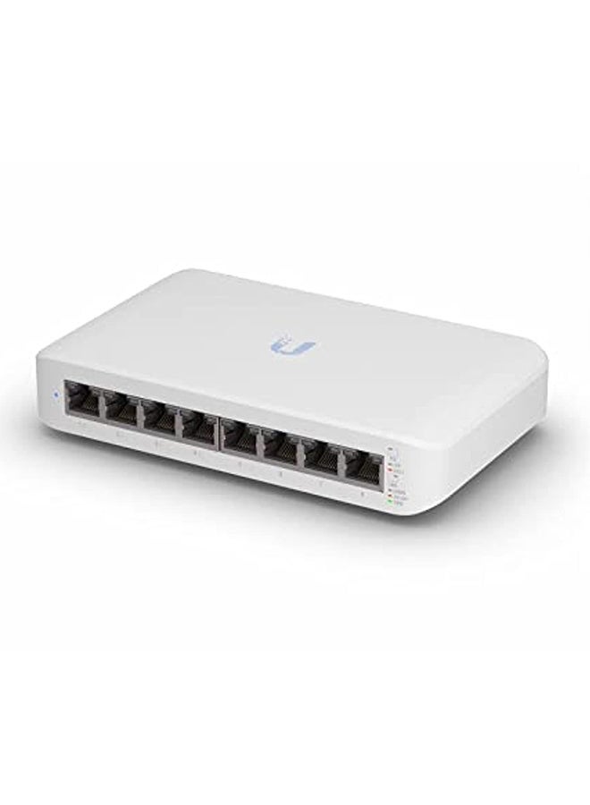 UniFi Switch Lite 8 PoE | 8-Port Gigabit Switch with 4 PoE+ 802.3at Ports (USW-Lite-8-PoE) White