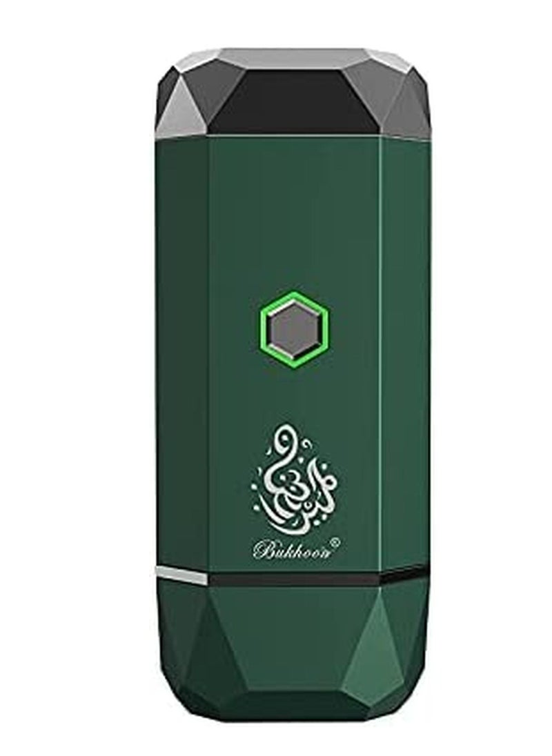 Car Electric Incense Portable USB Rechargeable Aroma Diffuser Bakhoor Burner Wood (Green)