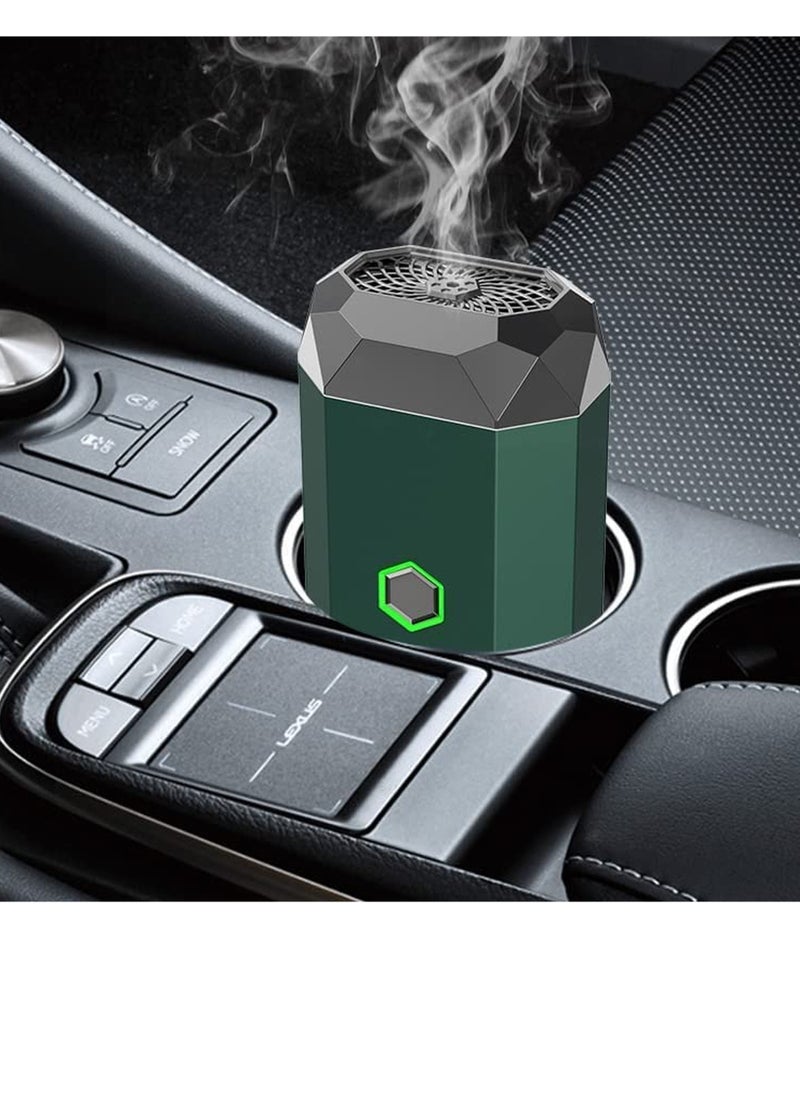 Car Electric Incense Portable USB Rechargeable Aroma Diffuser Bakhoor Burner Wood (Green)