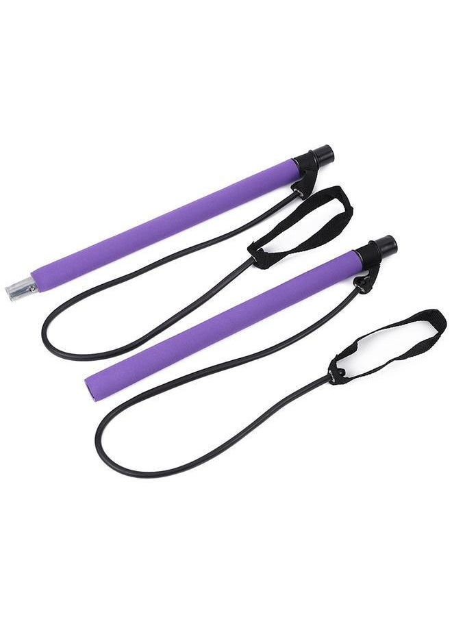 At Home Workout Equipment Resistance Bands with Bar Pilates Kit Multifunctional Pilates Bar for Women & Men Portable Exercise Bar for Gym, Home Fitness，Portable Pilates Yoga Belt