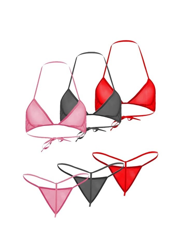 Accessorize Kingdom Women Sheer Lingerie Set Combo