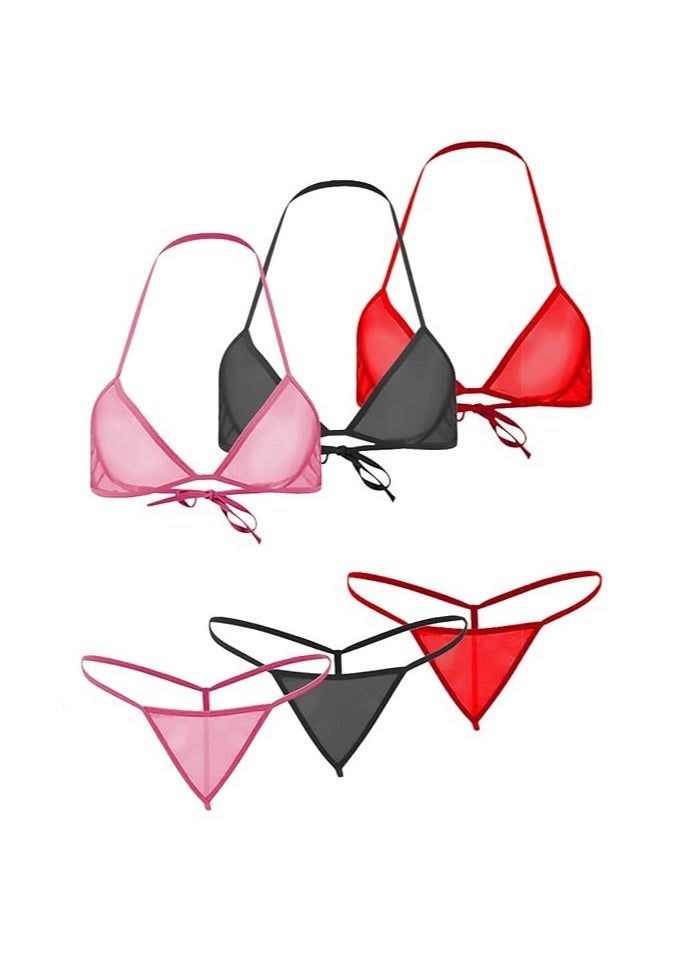 Accessorize Kingdom Women Sheer Lingerie Set Combo