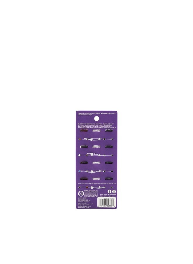 Small Basic Half-Claw Clips, 3 Prong Hair Clips, Assorted Neutral Colors, All Hair Types, 12 Count (Pack Of 1)