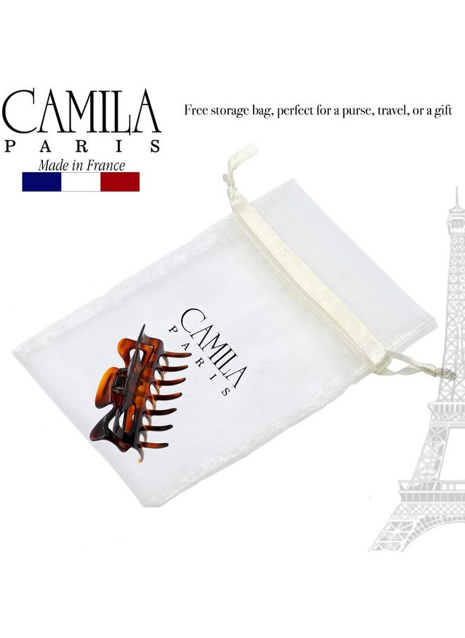 Paris Cp42 French Hair Clip For Women, 3.5 Inch Tortoise For Thick Volume Hair, Girls Hair Claw Clips Jaw, Durable Styling Hair Accessories For Women, Strong Hold No Slip Grip, Made In France