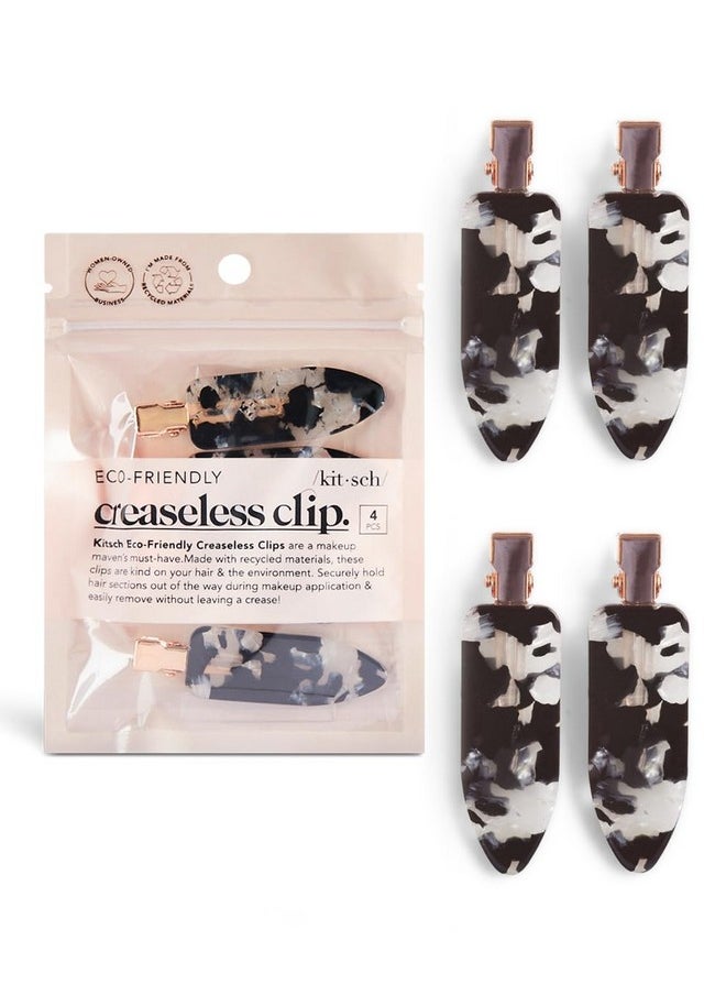 Creaseless Hair Pins, No Crease Hair Clips For Makeup, No Bend Hair Clips For Styling, Stylish Makeup Hair Clips & Hair Styling Clips, Pin Curl Clips For Hair, 4Pc Set