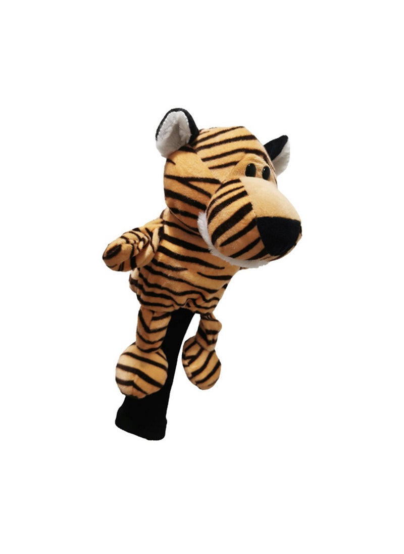 Cartoon Cute Golf Club Cover No. 1 Wood Club Cap, Soft Animal Golf Head Cover, Male And Female Golfer Gift And Golf Bag Accessories (Tiger)