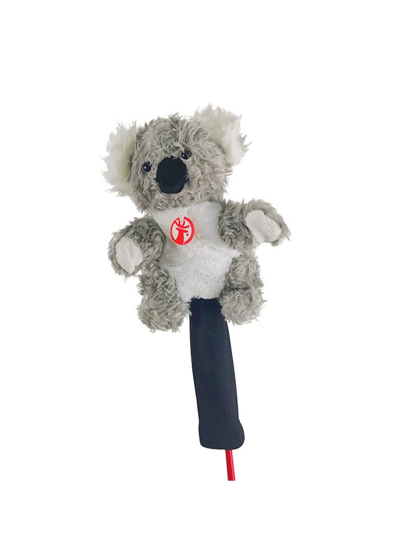 Cartoon Cute Golf Club Cover No. 1 Wood Club Cap, Soft Animal Golf Head Cover, Male And Female Golfer Gift And Golf Bag Accessories (Koala)