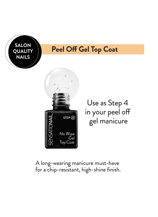 Peel Off Formula Gel Nail Top Coat Refill, 0.25 Fl Oz, Clear