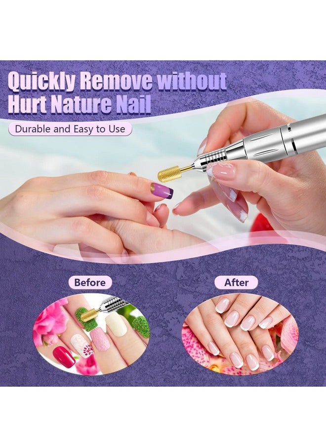 13Pcs Nail Drill Bits Set, Tungsten Carbide Drill Bits For Nails, Cuticle Nail Drill Bits For Acrylic Nails Remover Bits For Manicure Pedicure, Home Salon (Gold)