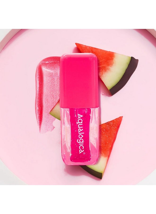 Plump+ Pouty Li-Ph Glossy - Watermelon Slice | Lip Glossy With Strawberry & Hyaluronic Acid | Lightweight, Non-Sticky And Hydrating Formula - 5Ml