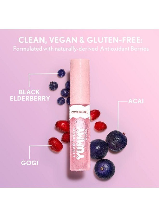 Clean Fresh Yummy Gloss - Lip Gloss, Sheer, Natural Scents, Vegan Formula - My Strawbooty