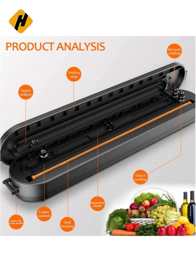 Vacuum Sealer Machine, Compact Automatic Air Sealing System for Food Storage and Food Preservation (with 15 Sealed Bags)