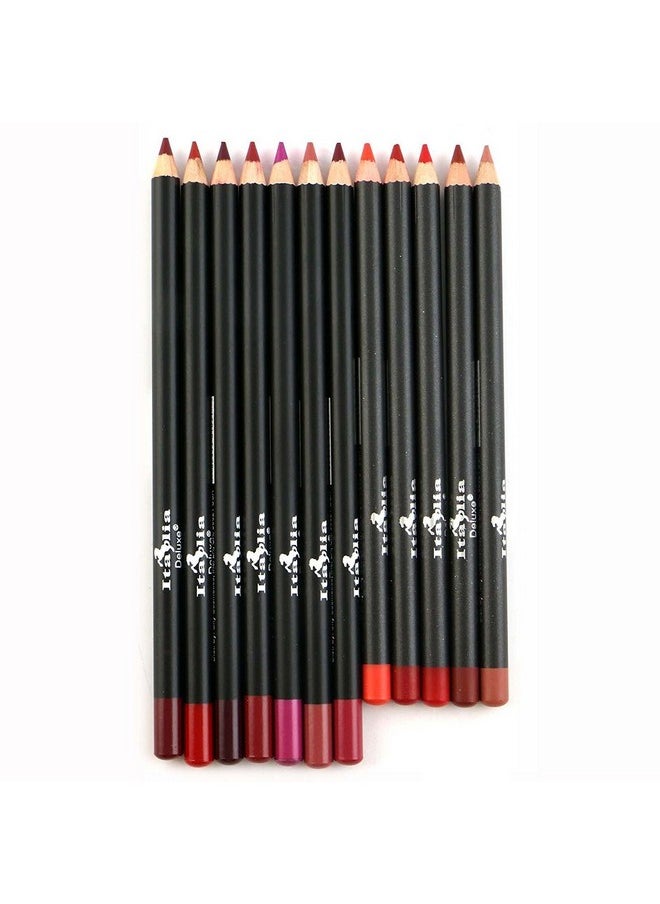 Eluxe Ultra Fine Lip Liner Set Of 12 Color