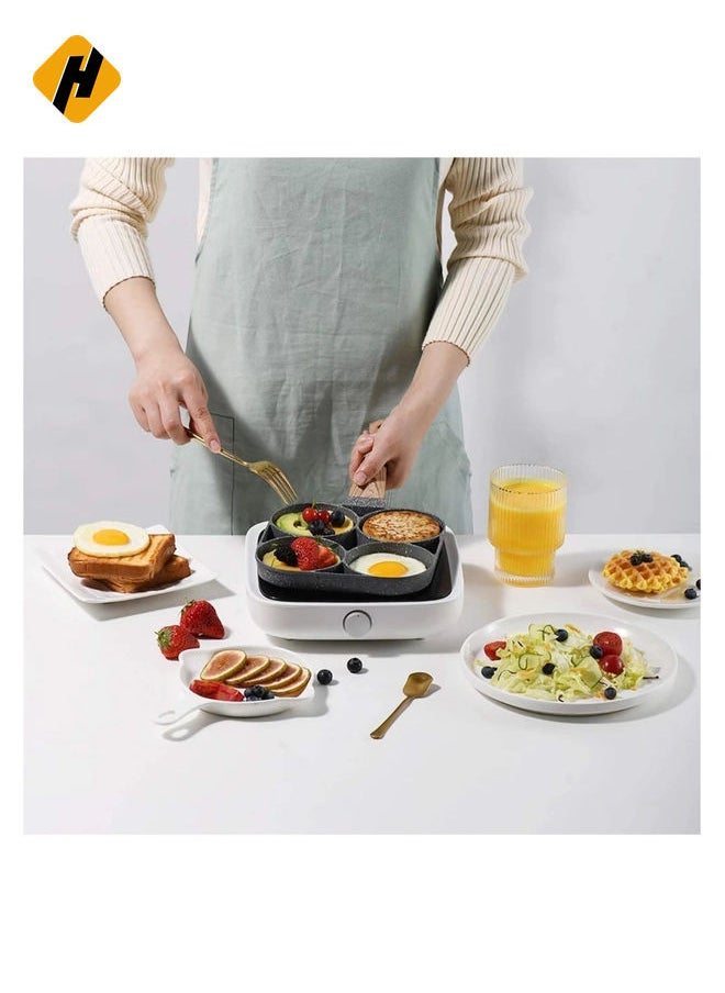 Egg Cooker Frying Pan, 4-Cups Non-Stick Cookware Aluminium Alloy Fried Egg Cooker,Pancake,Omelette Pan