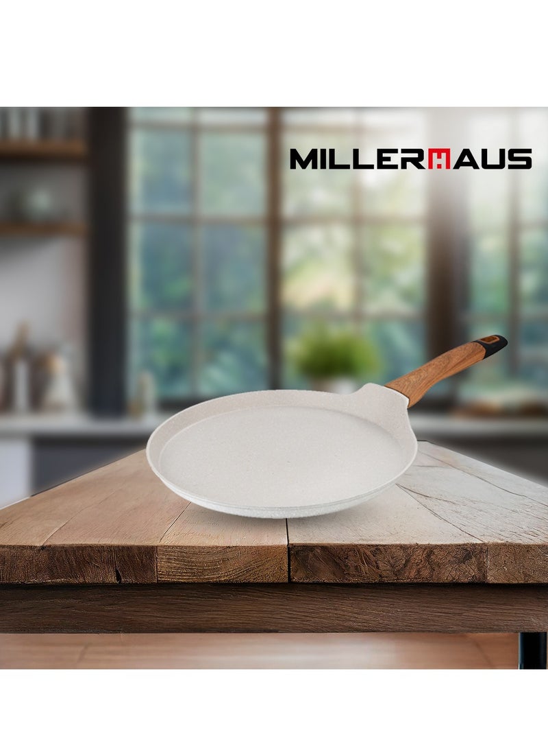 Millerhaus Natural Crepe Pan 28cm Forged Aluminium