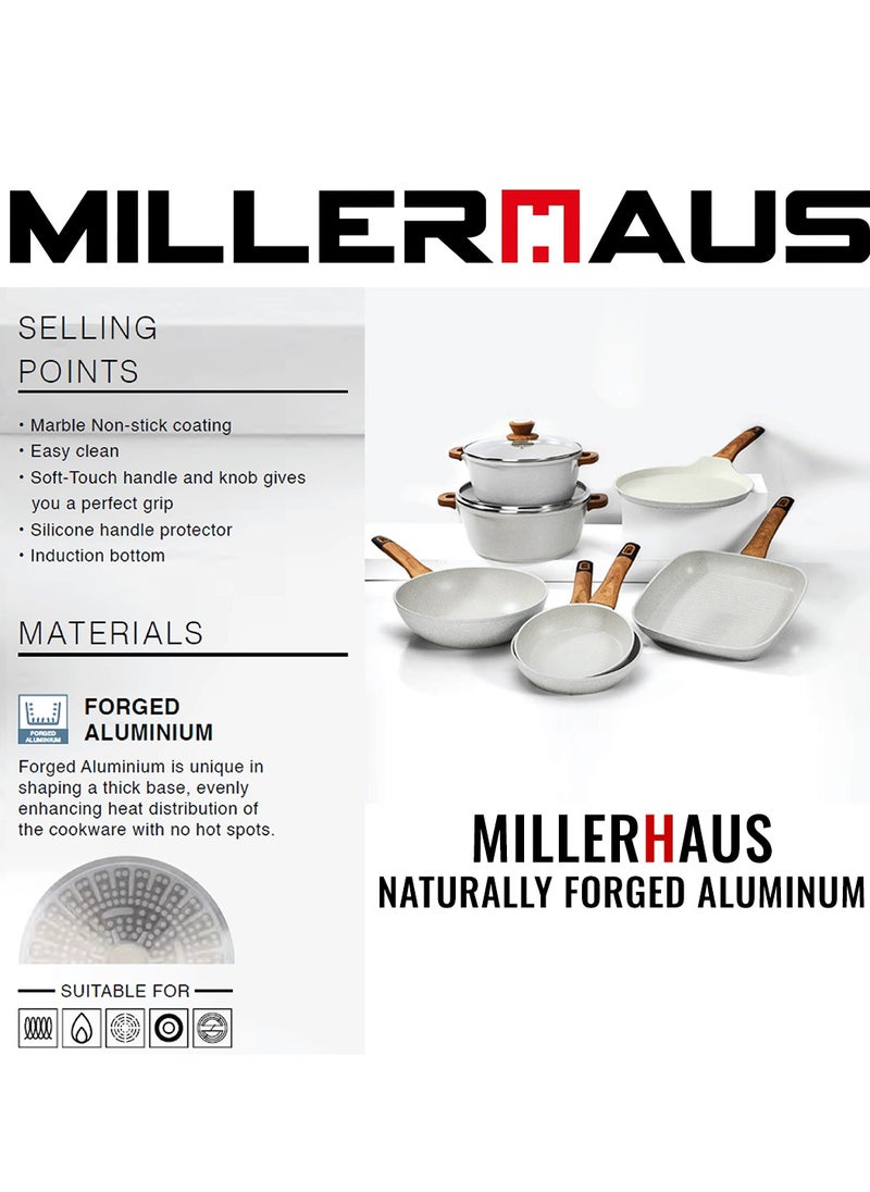 Millerhaus Natural Crepe Pan 28cm Forged Aluminium