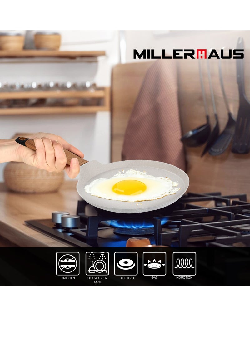 Millerhaus Natural Crepe Pan 28cm Forged Aluminium