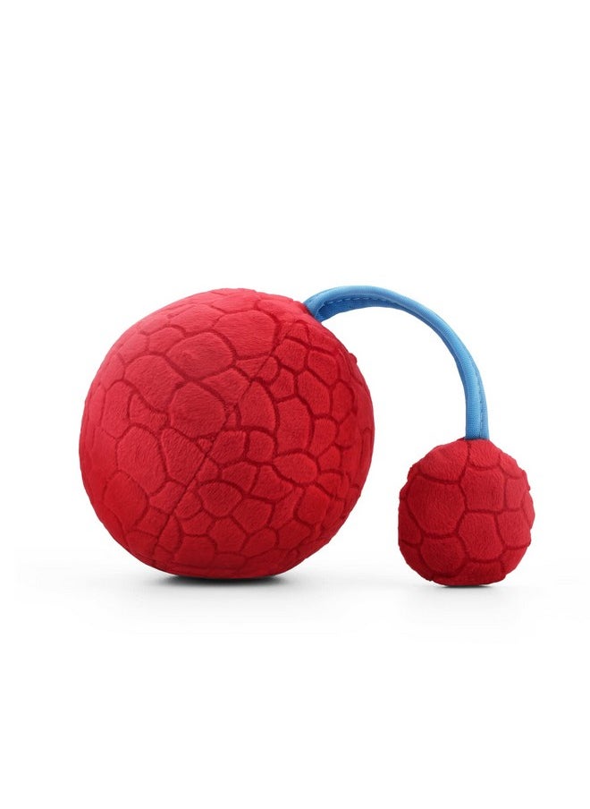 Soft Plush Stuffed Red Oball With Rattle Toys For Infant Baby 0-3-6 Months, High Contrast Sensory Rattles Teething Ball Toys For Baby, Newborn Boy Girls Shower Gifts