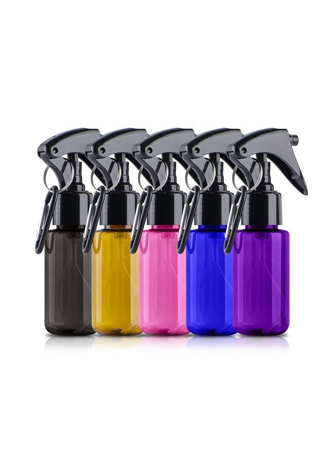 Small Spray Bottle 50Ml, Travel Size Mini Fine Mist Water Spray Bottles, Portable Hand Sanitiser Alcohol Spray Bottle, Plastic Refillable Empty Face Mister Spray Bottles With Clip, 5Pcs