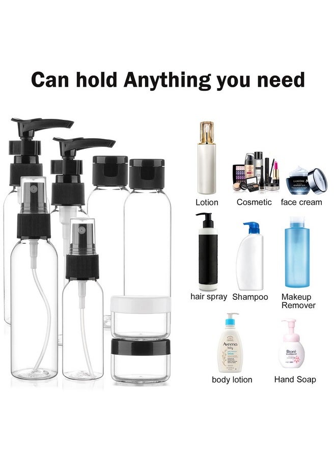 Travel Size Bottles For Toiletries 13 Pack 2Oz Tsa Approved Toiletry Bottles Leak Proof Travel Kit For Women Men Tsa Clear Toiletry Bag Shampoo Lotion Skincare Cosmetic Container