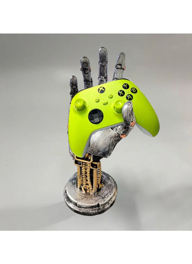 Cool Cyberpunk Robot Resin Craft Ornaments, Modern Simple Creative Ornaments, Xbox Switch Game Controller Desktop Stand (Robot B)