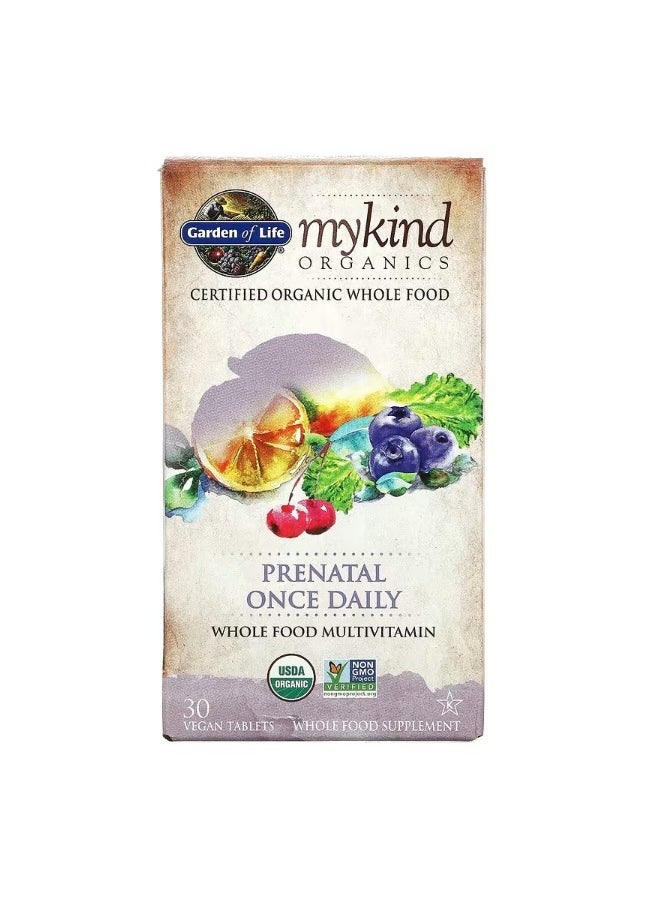 MyKind Organics Prenatal Once Daily 30 Vegan Tablets