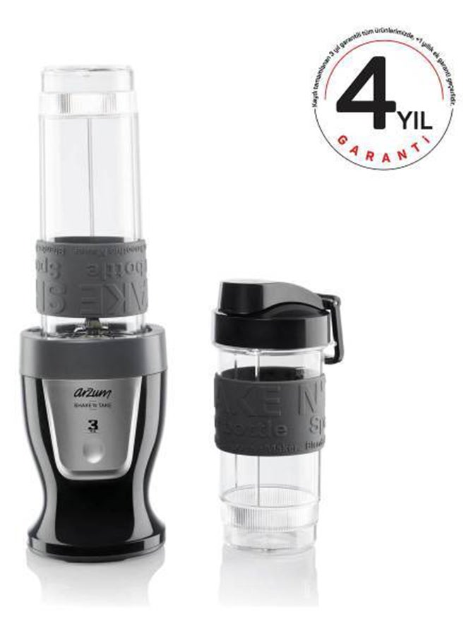 Shaken Take Compact Persnal  Blender And Smoothie Maker High Build Quality 400 ml 300 W AR1032-b Black