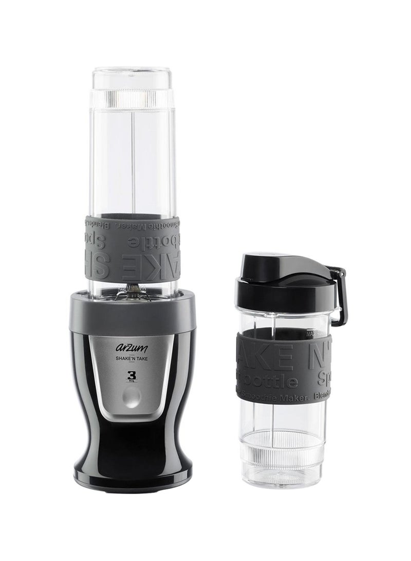 Shaken Take Compact Persnal  Blender And Smoothie Maker High Build Quality 400 ml 300 W AR1032-b Black