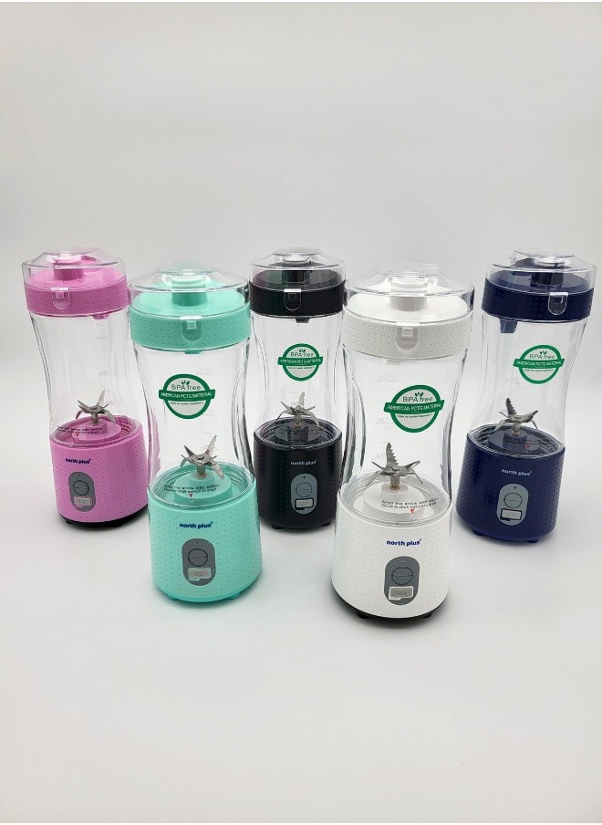 North Plus ProMix410 Portable Blender for Smoothies & Shakes, USB Rechargeable, 6 Blades, BPA-Free, Travel-Friendly, Compact Design, Ideal for Gym, Home & Office (Teal)