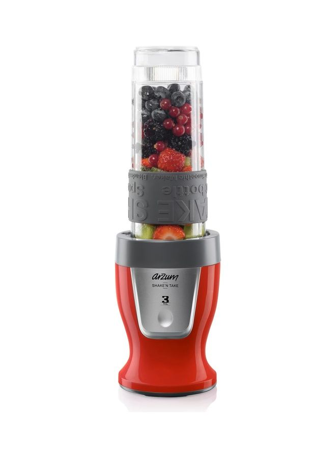 Shaken Take Compact Persnal  Blender And Smoothie Maker High Build Quality 400 ml 300 W AR1032-b Red