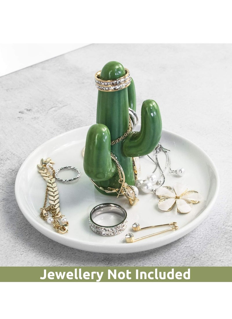 Cactus Ring Holder Jewelry Tray Dish Cute Decorations for Women Teen Girls