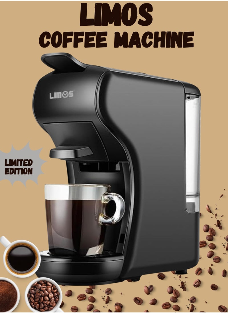 3 in 1 Multifunction Coffee Machine – 1450W Coffee Maker with 600ML Detachable Water Tank, Auto Shut Off