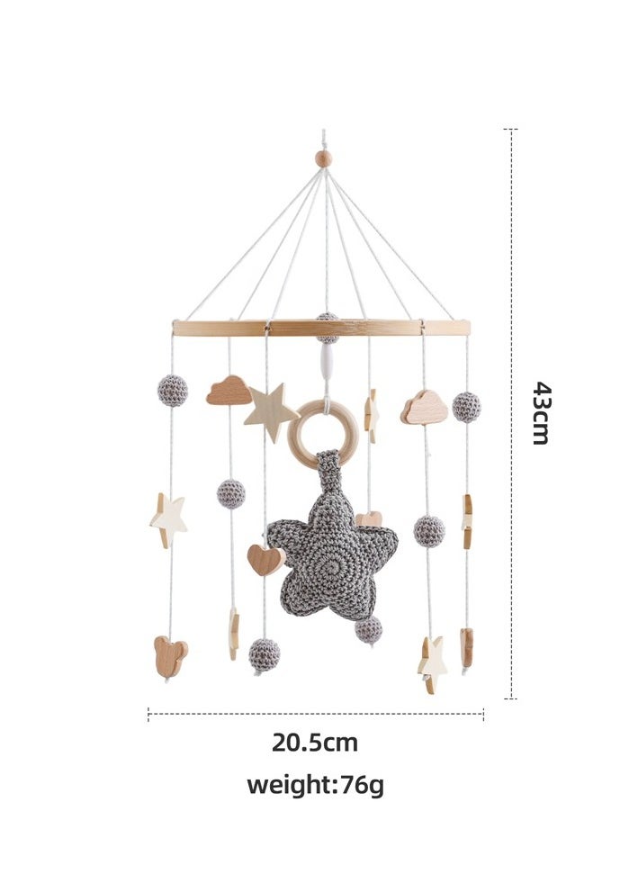 Baby crib pendant - Starry Sky Bed Bell - Detachable Ringing Wooden Wind Chime Pendant