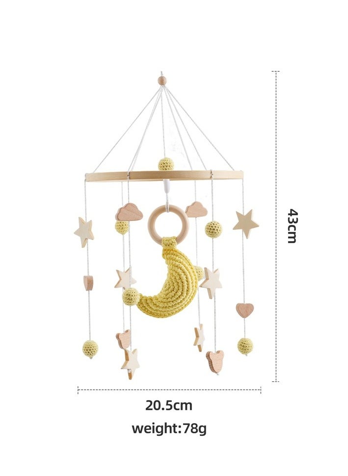 Baby crib pendant - Starry Sky Bed Bell - Detachable Ringing Wooden Wind Chime Pendant