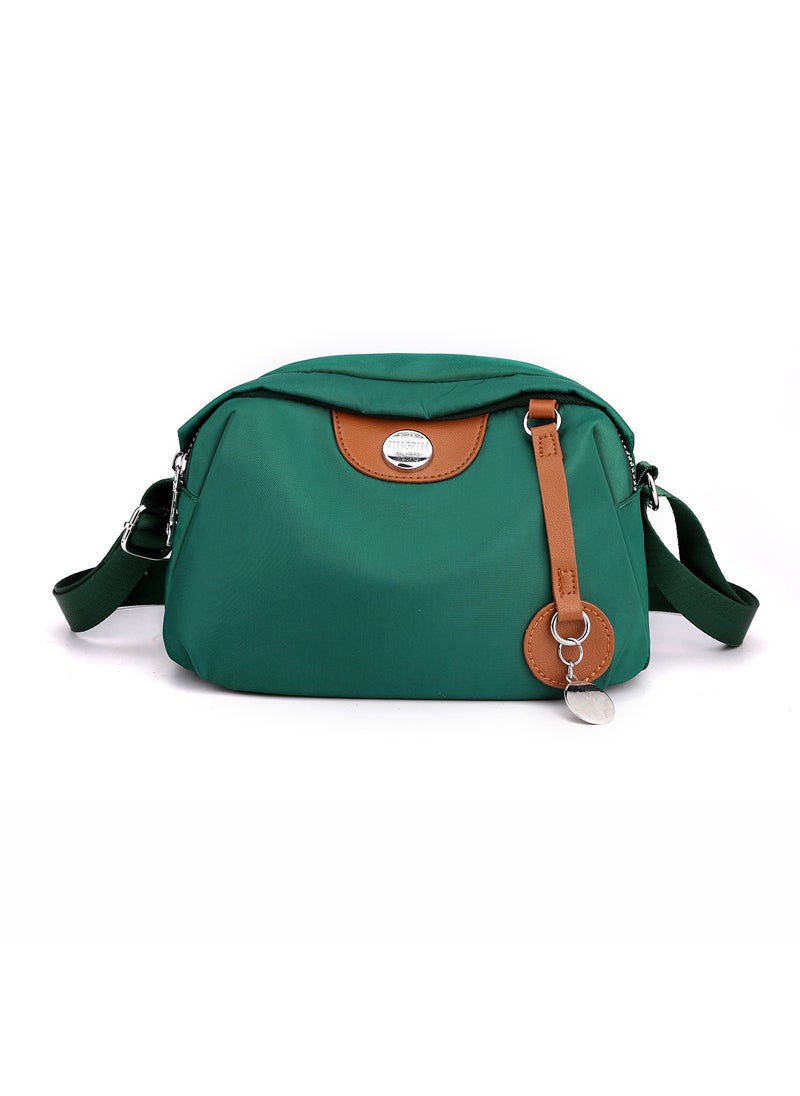 1 x 5 pcs Fashion Nylon Crossbody Womens Casual Shoulder Bag Green