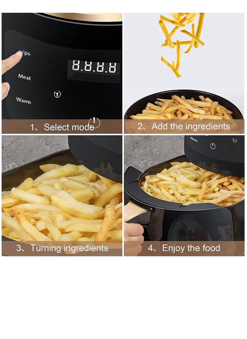 Intelligent 6L Large Capacity Electric Oil Free Air Fryers French Fries Cooker Nonstick Deep Air Fryer With Timer