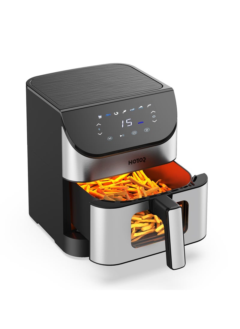 8L Air Fryer With Smart LCD Touch That Crisps Roasts Reheats And Dehydrates For Quick Easy Meals