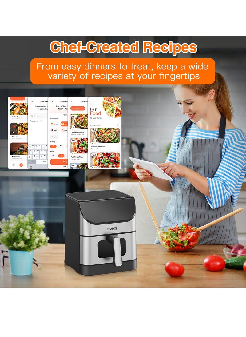 6L Air Fryer With Smart LCD Touch That Crisps Roasts Reheats And Dehydrates For Quick Easy Meals