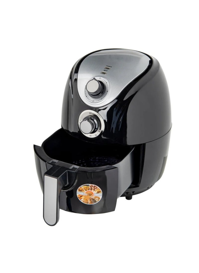 AIR FRYERS GAF37521 2.5L CAPACITY OIL FREE-30 MINUTES TIMER, 1300W POWER, HEY! HAVE A TREAT WITHOUT THE OIL VORTEX COOKS FAST