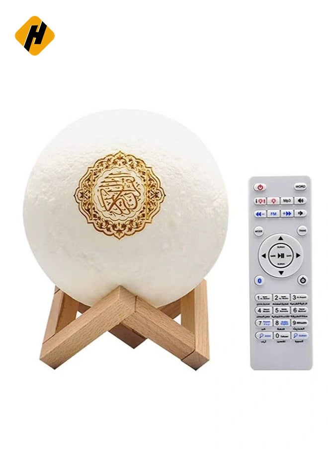 7-Colors 3D Moonlight Quran Speaker Coran Player Wireless Bluetooth Press Lamp LED Nigt Moon Lamp Quran Speaker