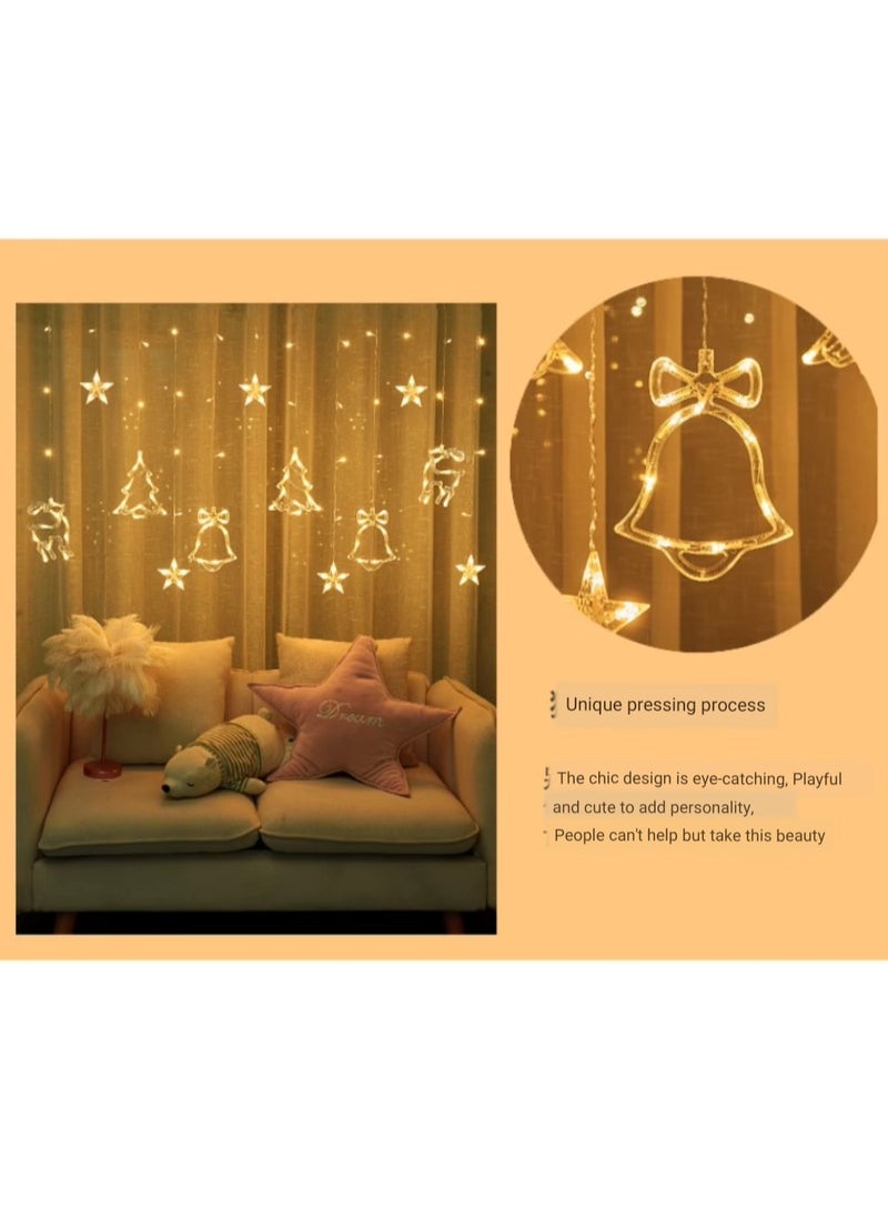 Christmas String Lights, Battery Operated 138 LED Fairy Lights with Remote Control, Perfect for Ramadan, Christmas, Halloween, Parties