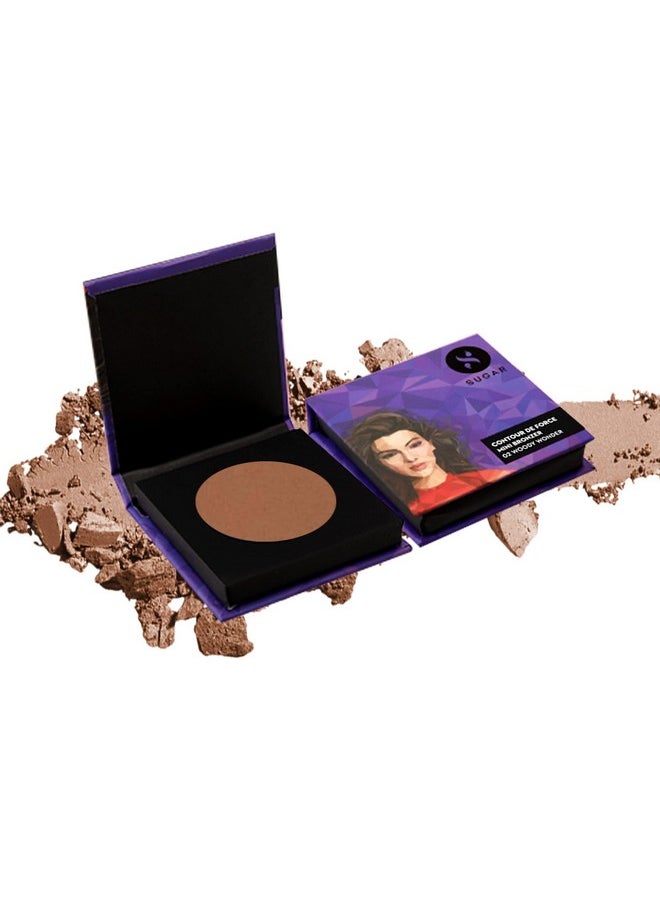 Contour De Force Mini Bronzer - 02 Woody Wonder (Warm Brown) | Light Weight | Blendable & Long Lasting Lightweight, Easily Blendable, Illuminating Bronzer, Matte Finish