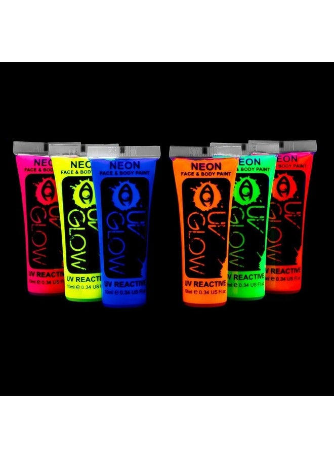 Blacklight Face And Body Paint - Neon Fluorescent (0.34Oz (Pack Of 6))