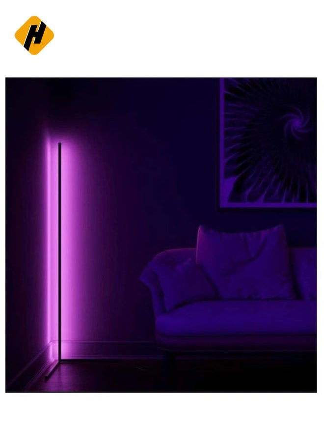 Floor Lamp Corner Standing Lamp with RGB Color Changing Levels Brightness and Color Temperature, Remote Control Modern for Living Room, Bedroom