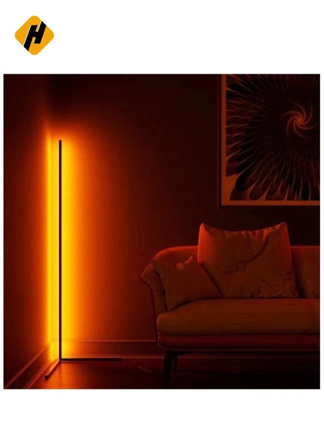 Floor Lamp Corner Standing Lamp with RGB Color Changing Levels Brightness and Color Temperature, Remote Control Modern for Living Room, Bedroom