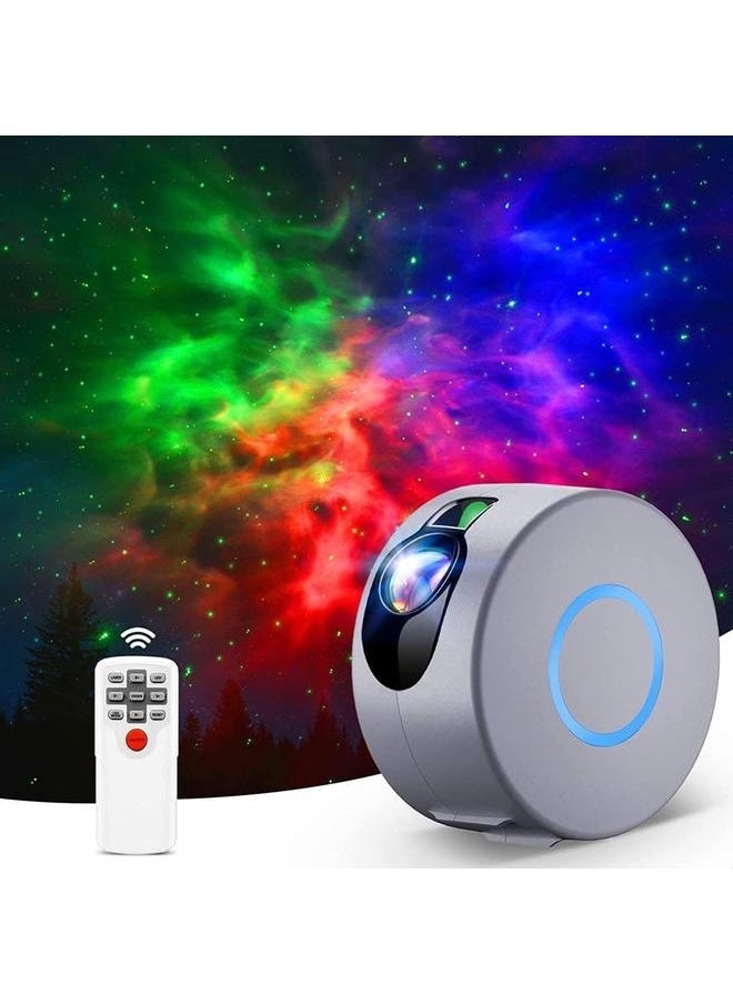 Remote Control LED Smart Projector Light Multicolour,Star Night Light Projector with Remote Control LED Nebula Galaxy Projector for Baby Adults Bedroom/Theater/Game Rooms/Party Grey