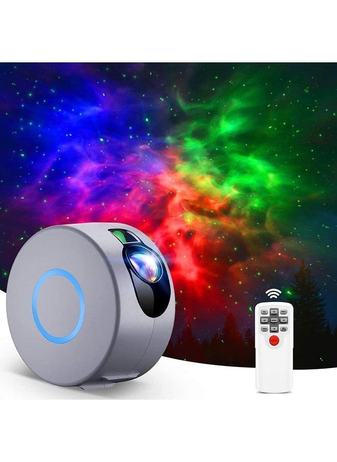 Remote Control LED Smart Projector Light Multicolour,Star Night Light Projector with Remote Control LED Nebula Galaxy Projector for Baby Adults Bedroom/Theater/Game Rooms/Party Grey