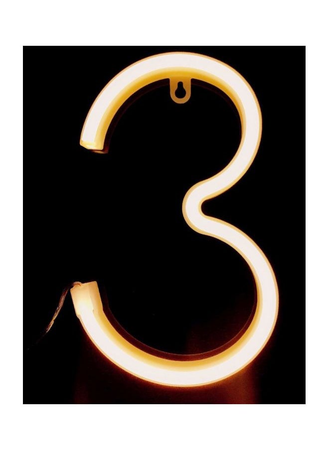 Letter 3 Designed LED Decorative Lamp Warm White 24cm