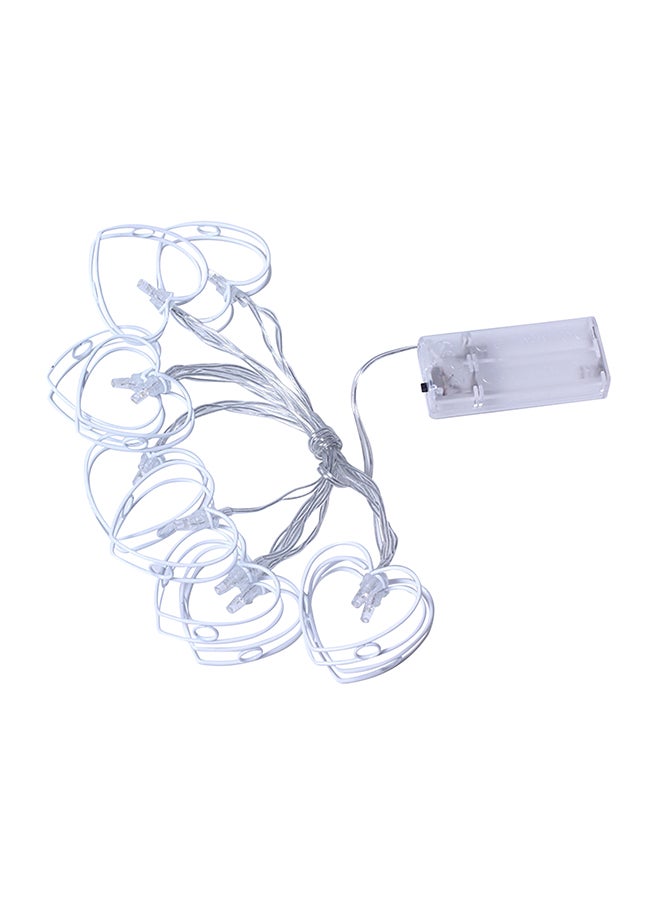 LED Heart Shapped String Light Battery Operated Fairy Light white/Clear 10 x 5 x 10cm